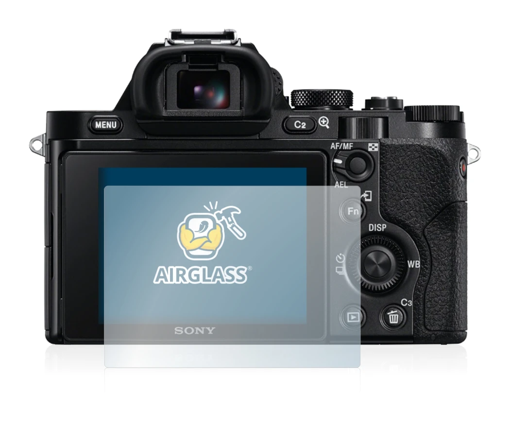 Image de l'appareil Sony Alpha 7R (ILCE-7R) avec une grande variété de protections d'écran.