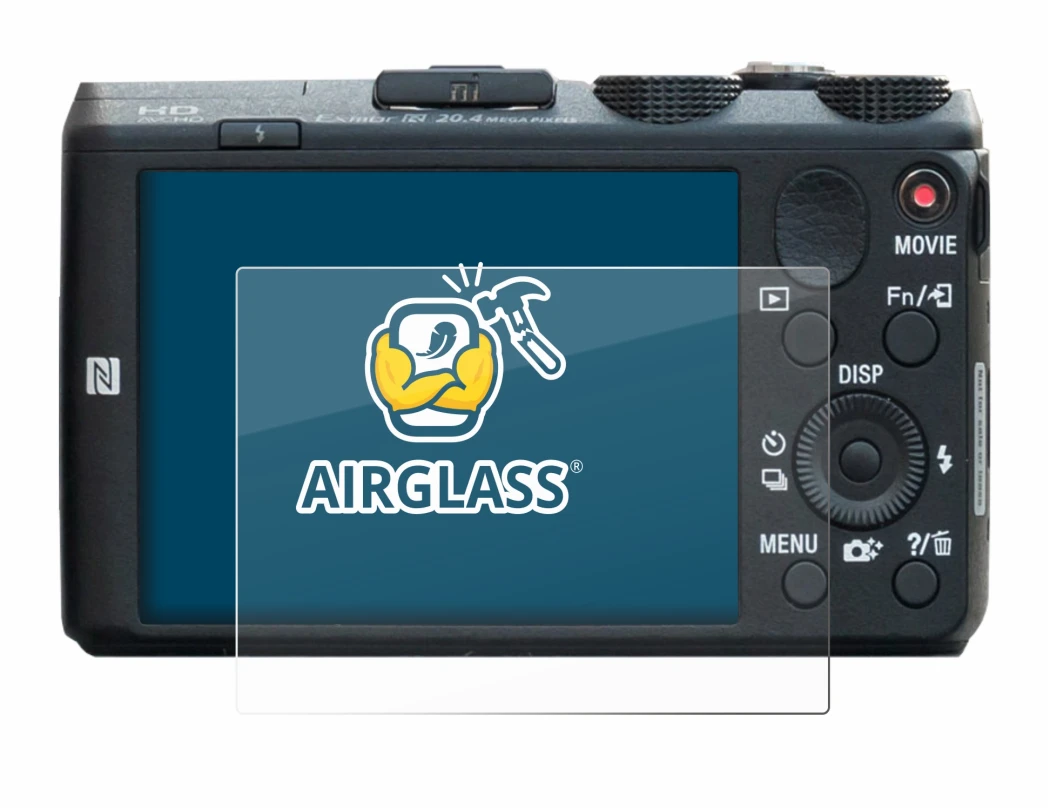 Image de l'appareil Sony Cyber-Shot DSC-HX60 avec une grande variété de protections d'écran.