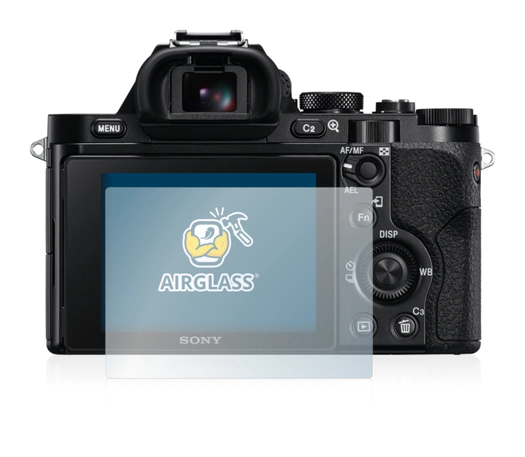 Image de l'appareil Sony Alpha 7S avec une grande variété de protections d'écran.