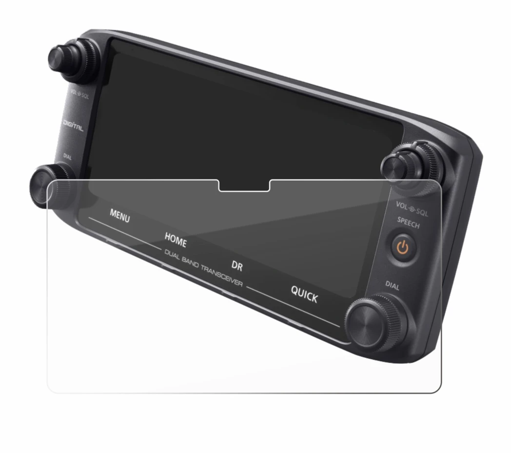 Image de l'appareil Icom ID-5100 avec une grande variété de protections d'écran.