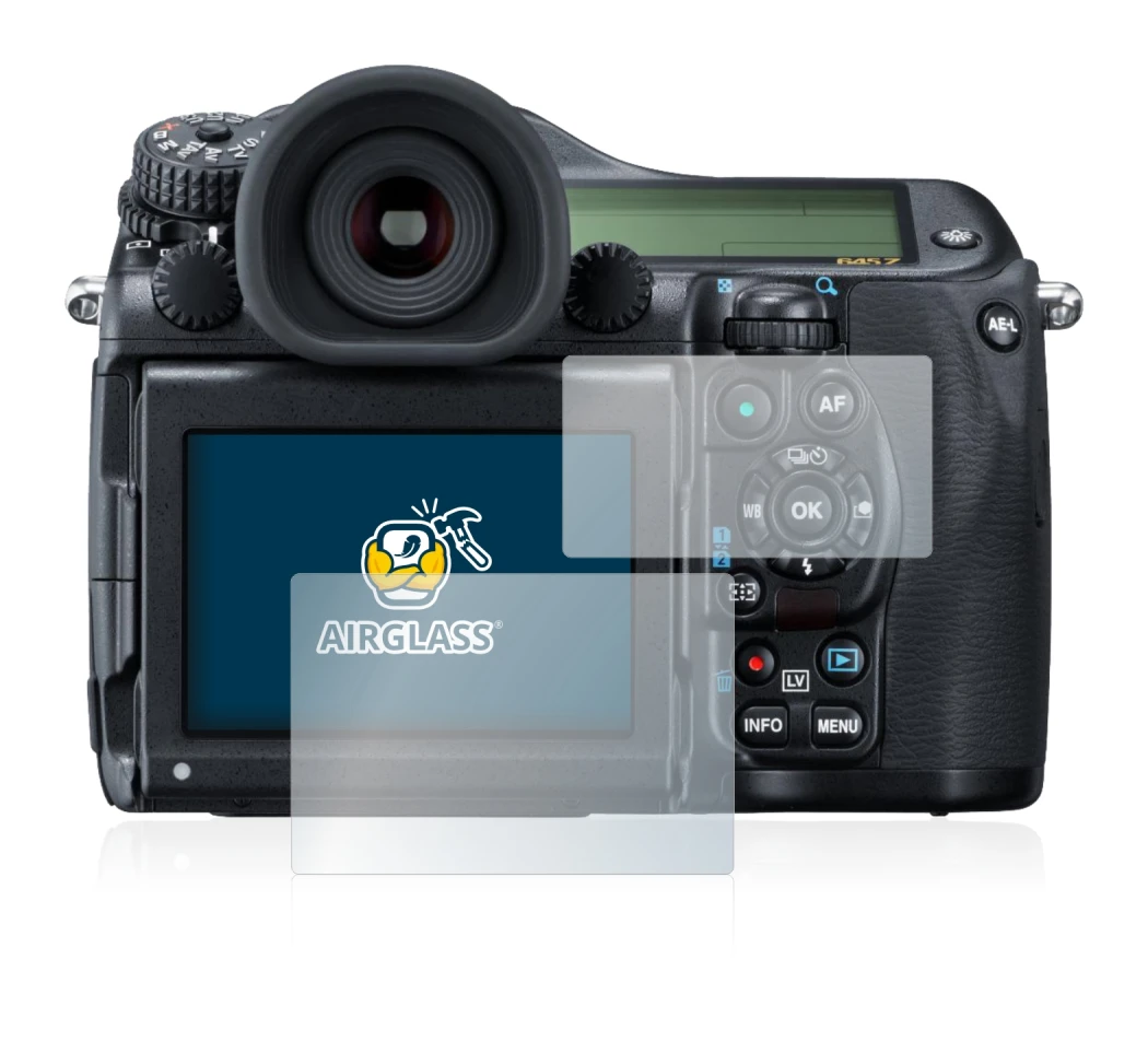 Image de l'appareil Pentax 645Z avec une grande variété de protections d'écran.
