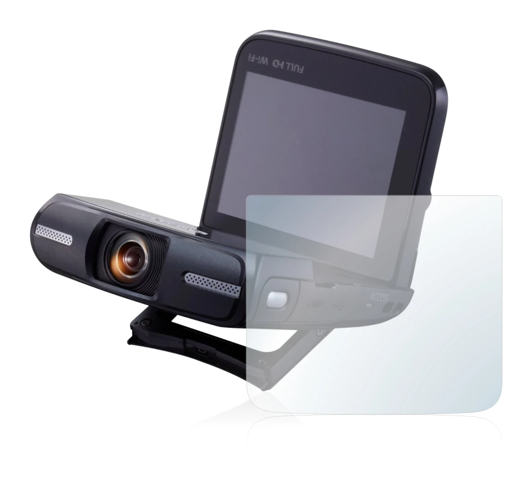 Image de l'appareil Canon Legria Mini avec une grande variété de protections d'écran.