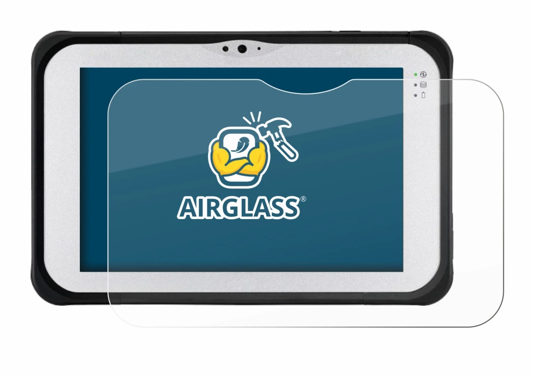 Image de l'appareil Panasonic Toughpad FZ-M1 avec une grande variété de protections d'écran.