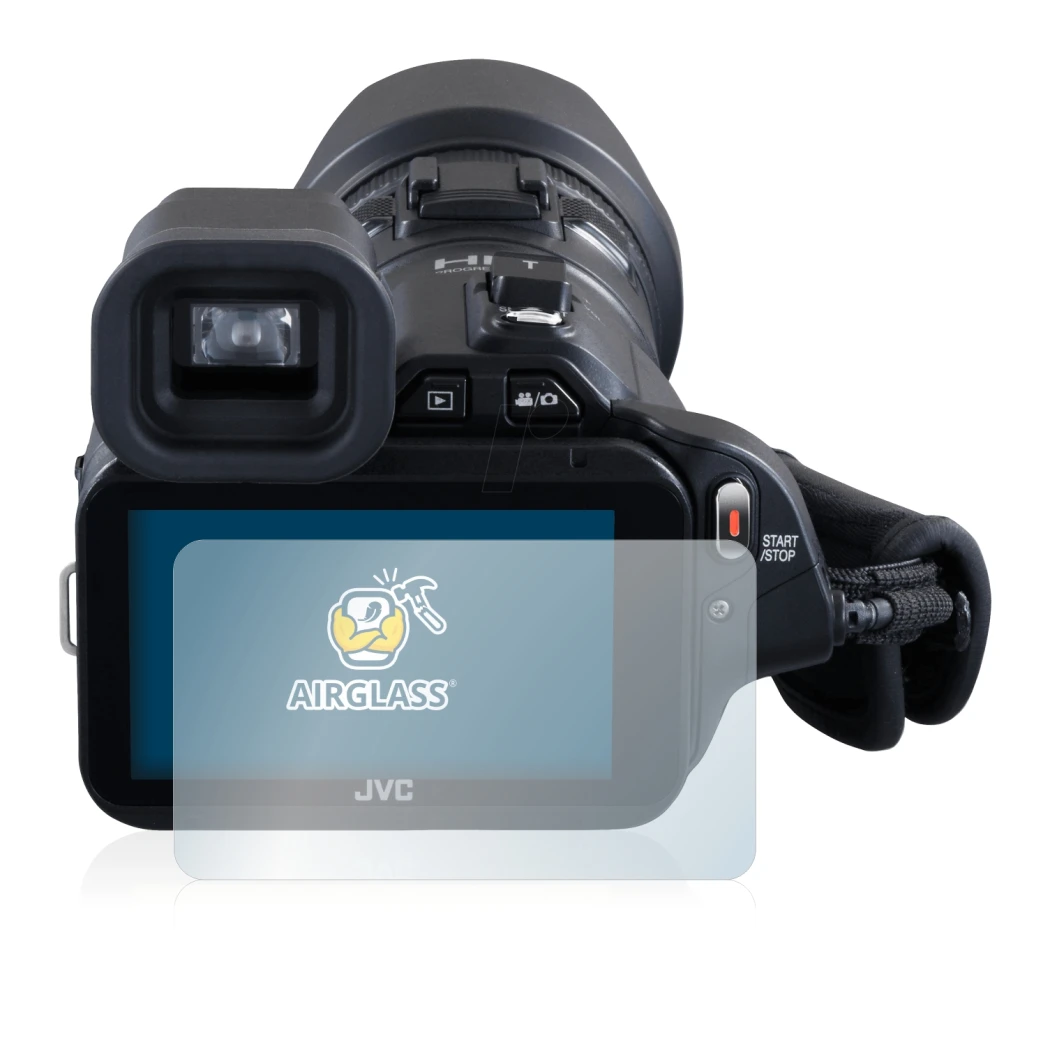 Image de l'appareil JVC GC-PX100BEU avec une grande variété de protections d'écran.