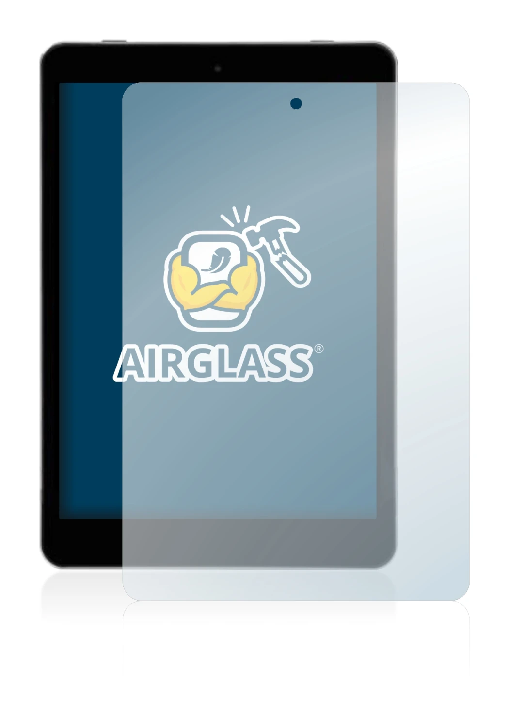 Image de l'appareil Kiano SlimTab 8 avec une grande variété de protections d'écran.