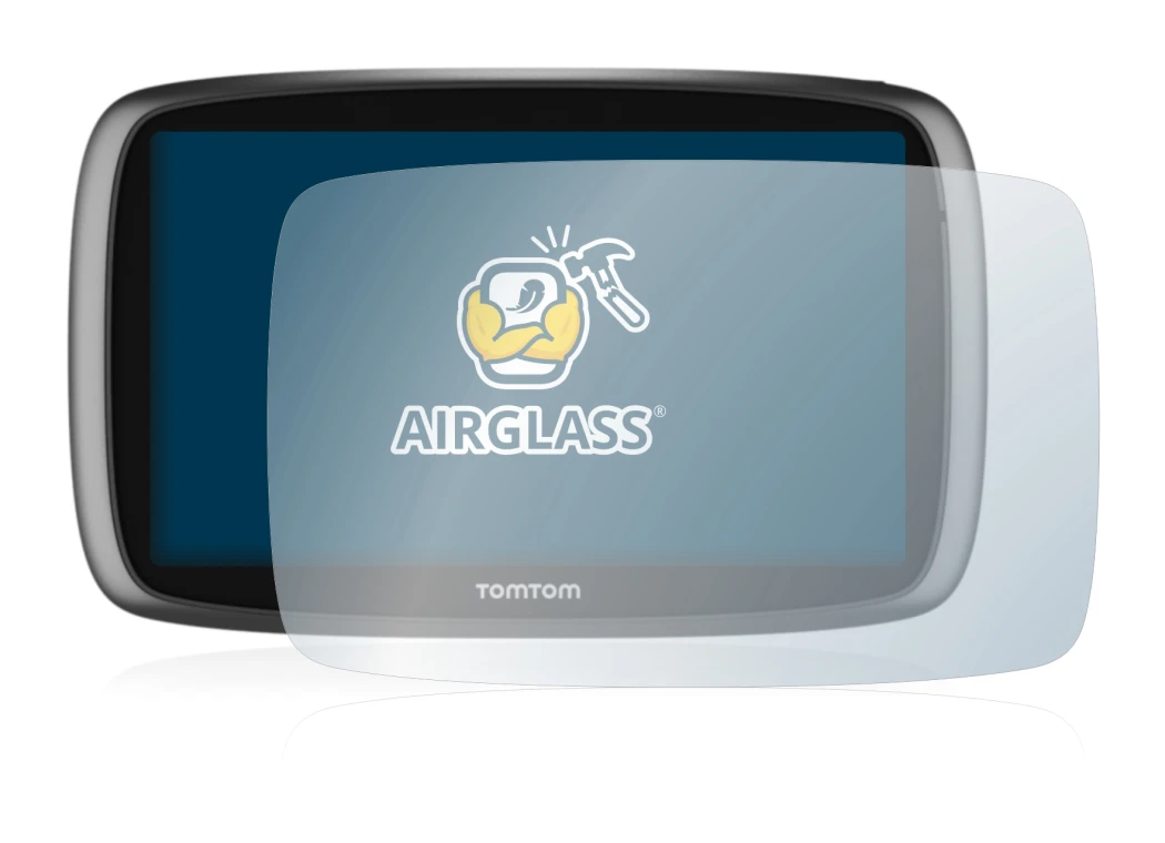 Image de l'appareil TomTom GO 6100 avec une grande variété de protections d'écran.