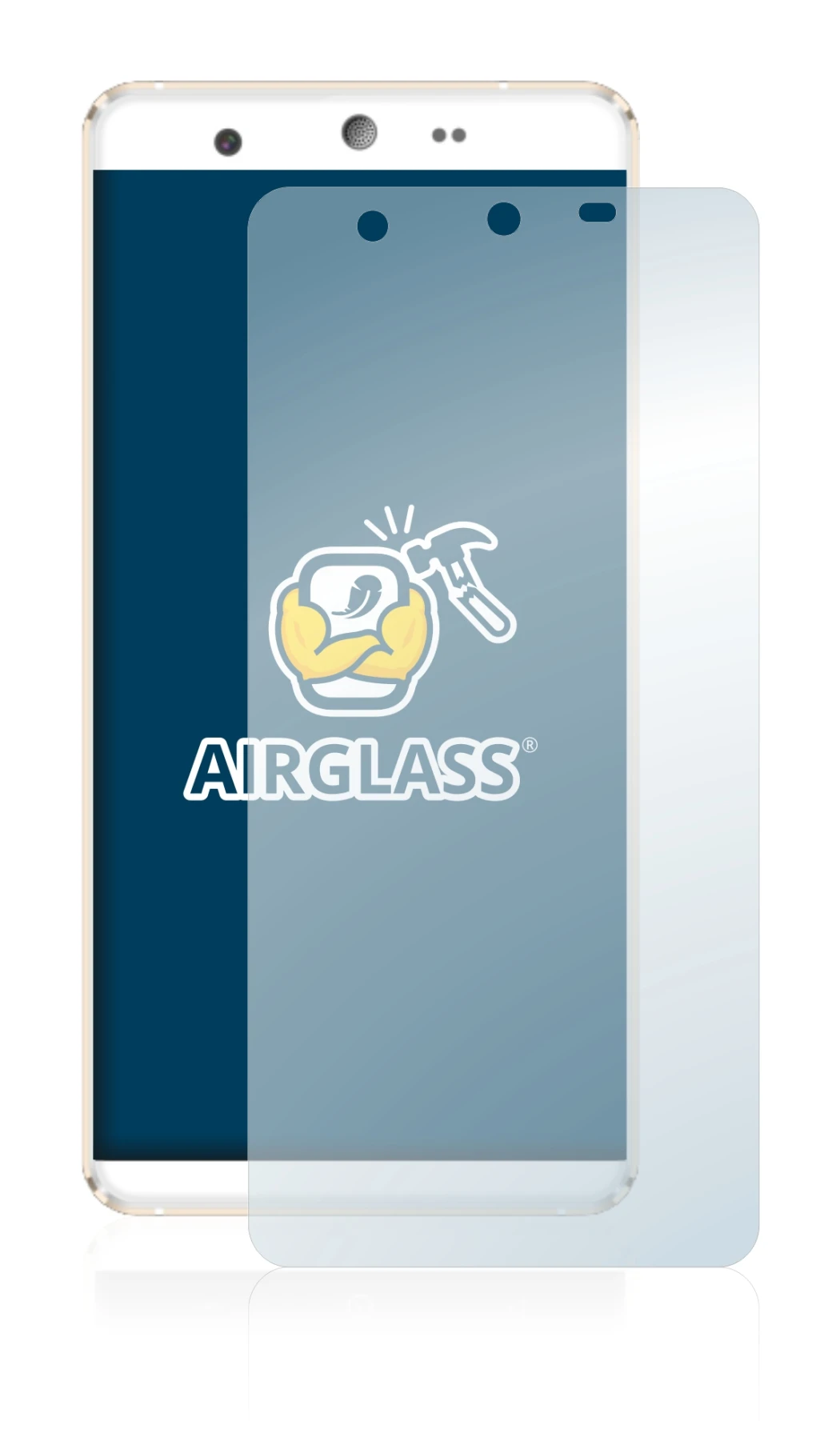 Image de l'appareil Kingzone N5 avec une grande variété de protections d'écran.