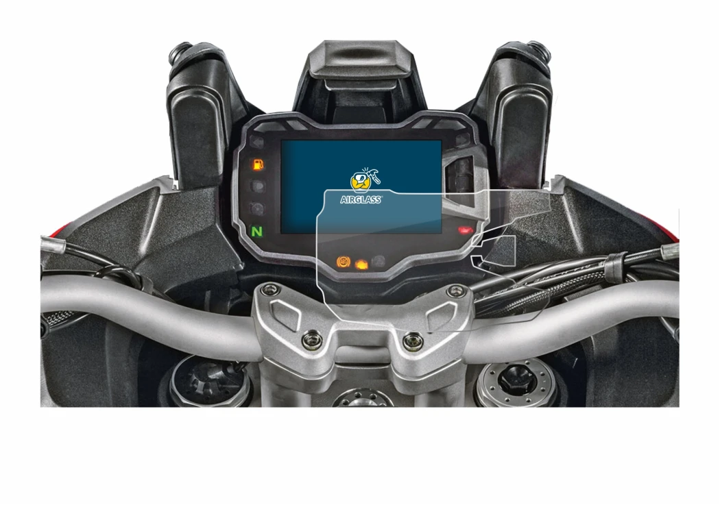 Image de l'appareil Ducati Multistrada 1200 2015+ Affichage de la vitesse avec une grande variété de protections d'écran.