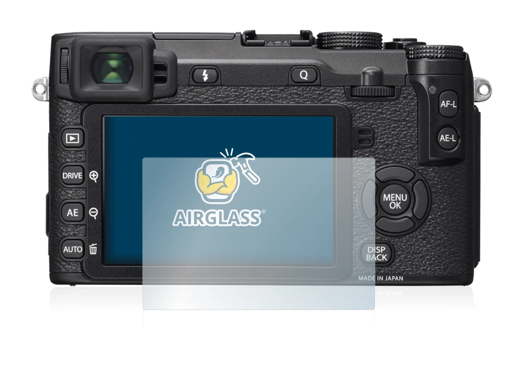 Image de l'appareil Fujifilm X-E2S avec une grande variété de protections d'écran.