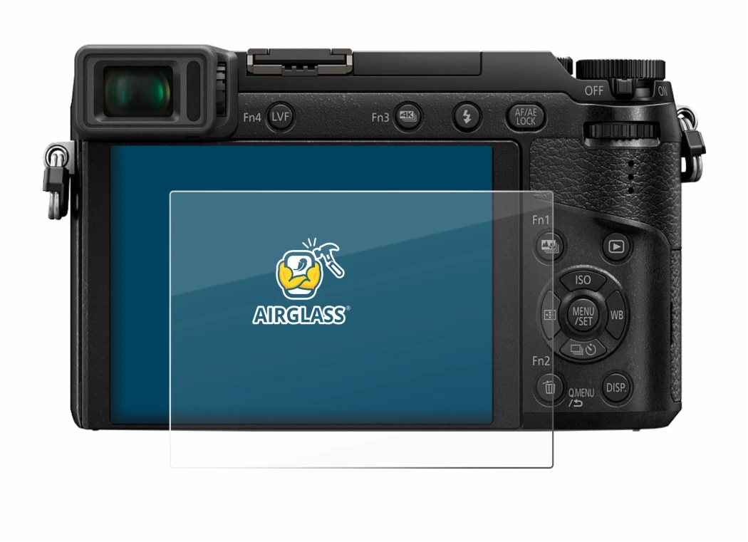 Image de l'appareil Panasonic Lumix DMC-GX80 avec une grande variété de protections d'écran.