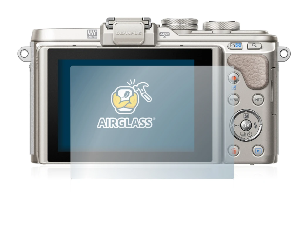 Image de l'appareil Olympus PEN E-PL8 avec une grande variété de protections d'écran.