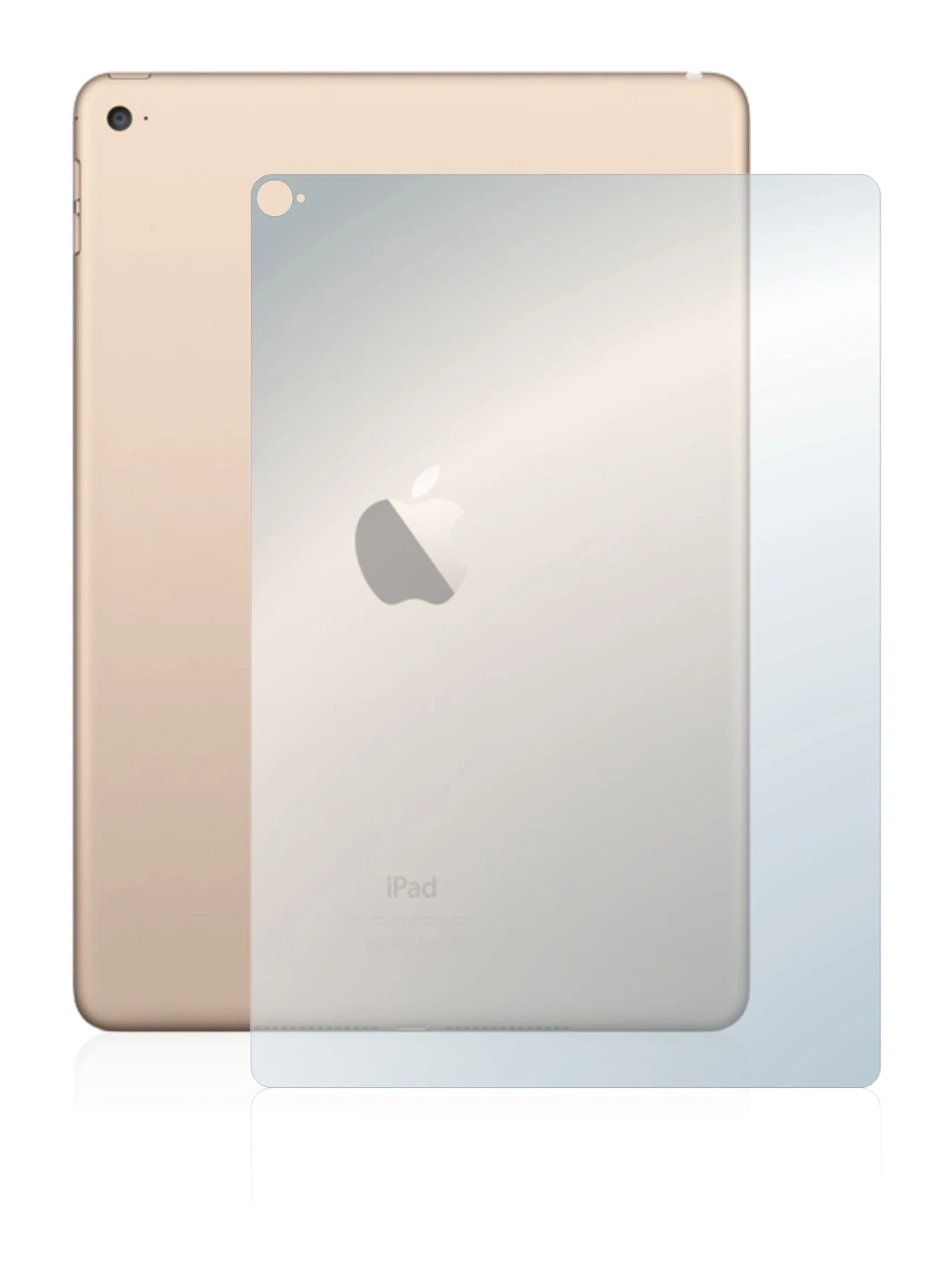 Image de l'appareil Apple iPad Air 2 2014 (Arrière) avec une grande variété de protections d'écran.