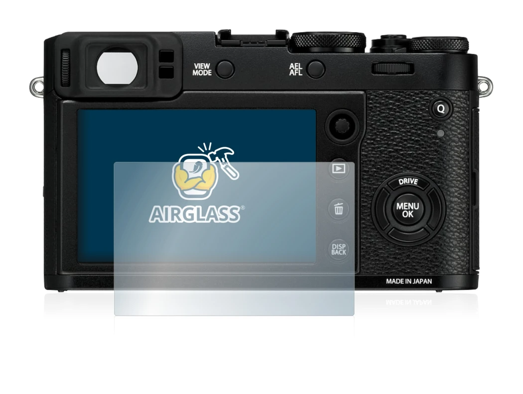 Image de l'appareil Fujifilm X100F avec une grande variété de protections d'écran.