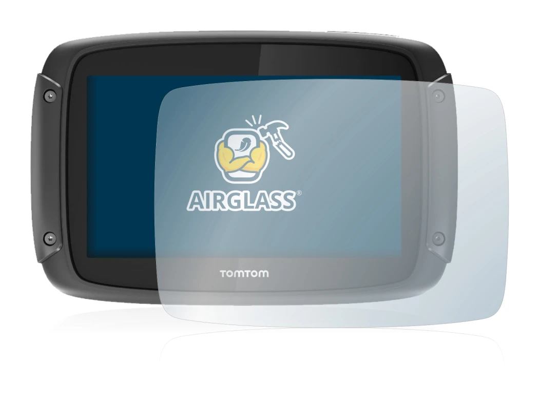 Image de l'appareil TomTom Rider 450 avec une grande variété de protections d'écran.