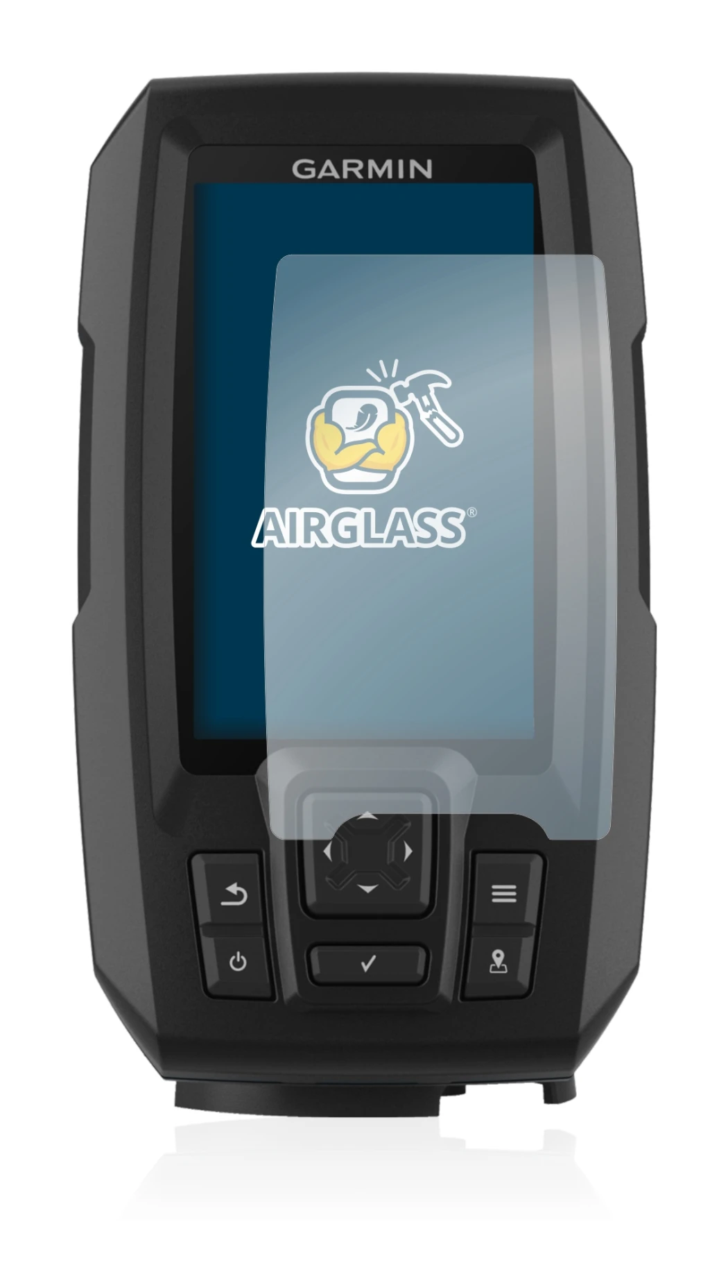 Image de l'appareil Garmin Striker Plus 4 avec une grande variété de protections d'écran.