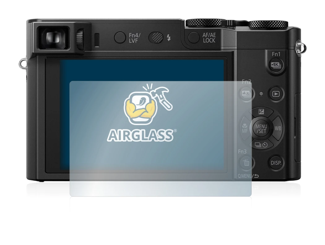 Image de l'appareil Panasonic Lumix DMC-TZ100 avec une grande variété de protections d'écran.