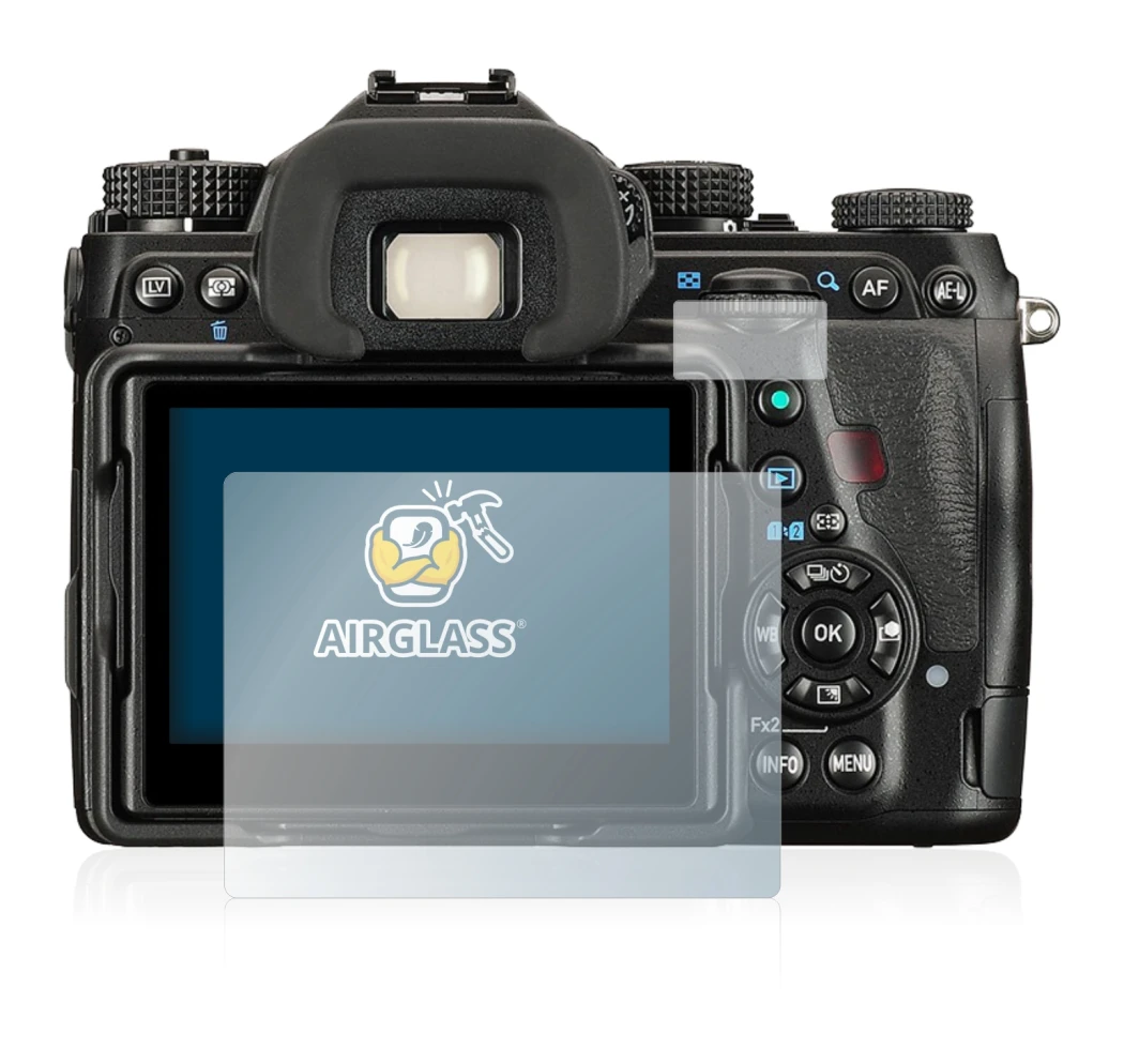 Image de l'appareil Pentax K-1 Mark II avec une grande variété de protections d'écran.