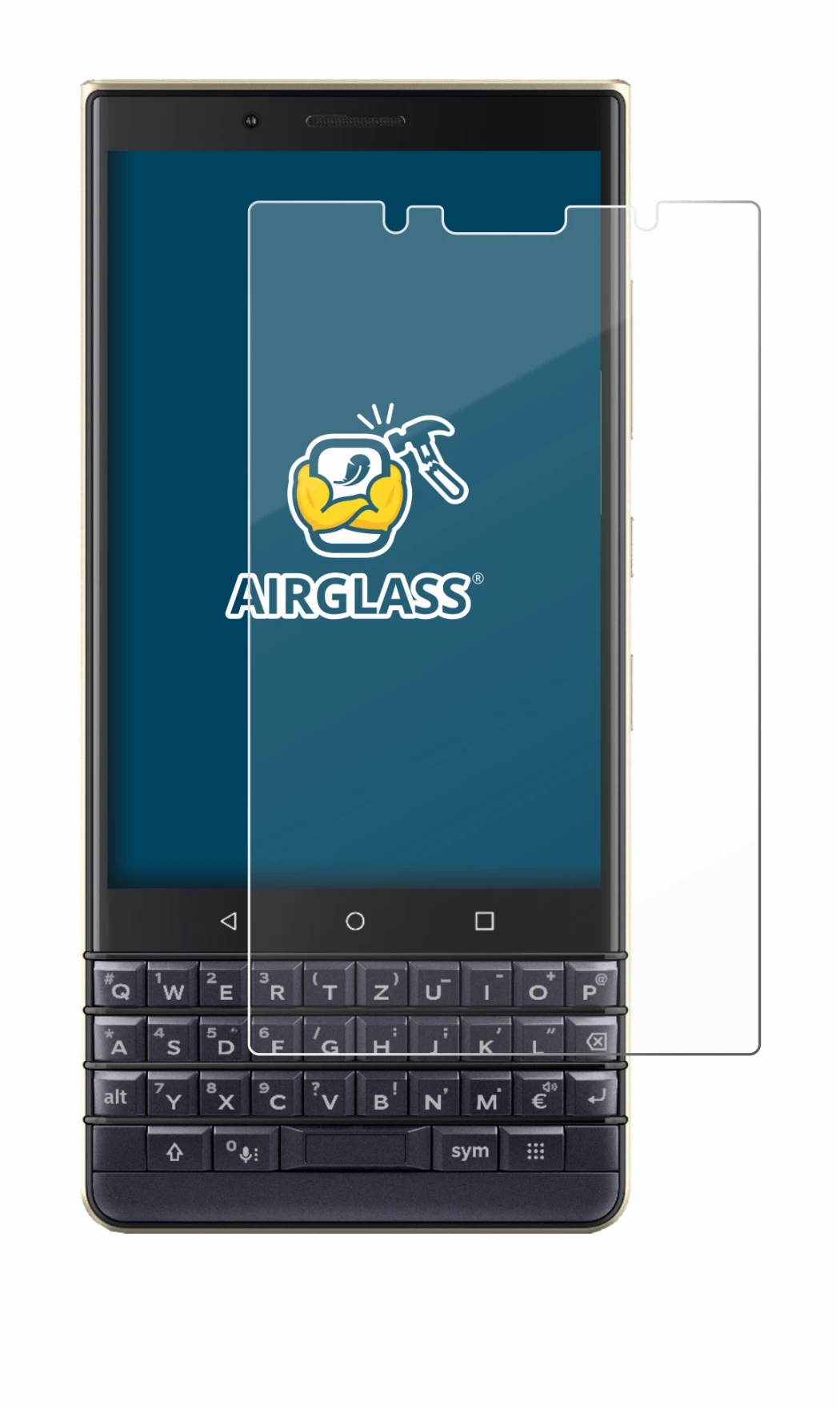 Image de l'appareil BlackBerry Key2 LE avec une grande variété de protections d'écran.