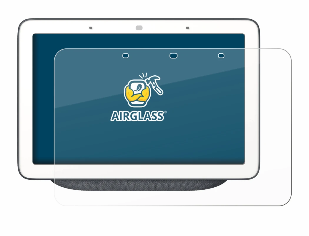 Image de l'appareil Google Home Hub avec une grande variété de protections d'écran.