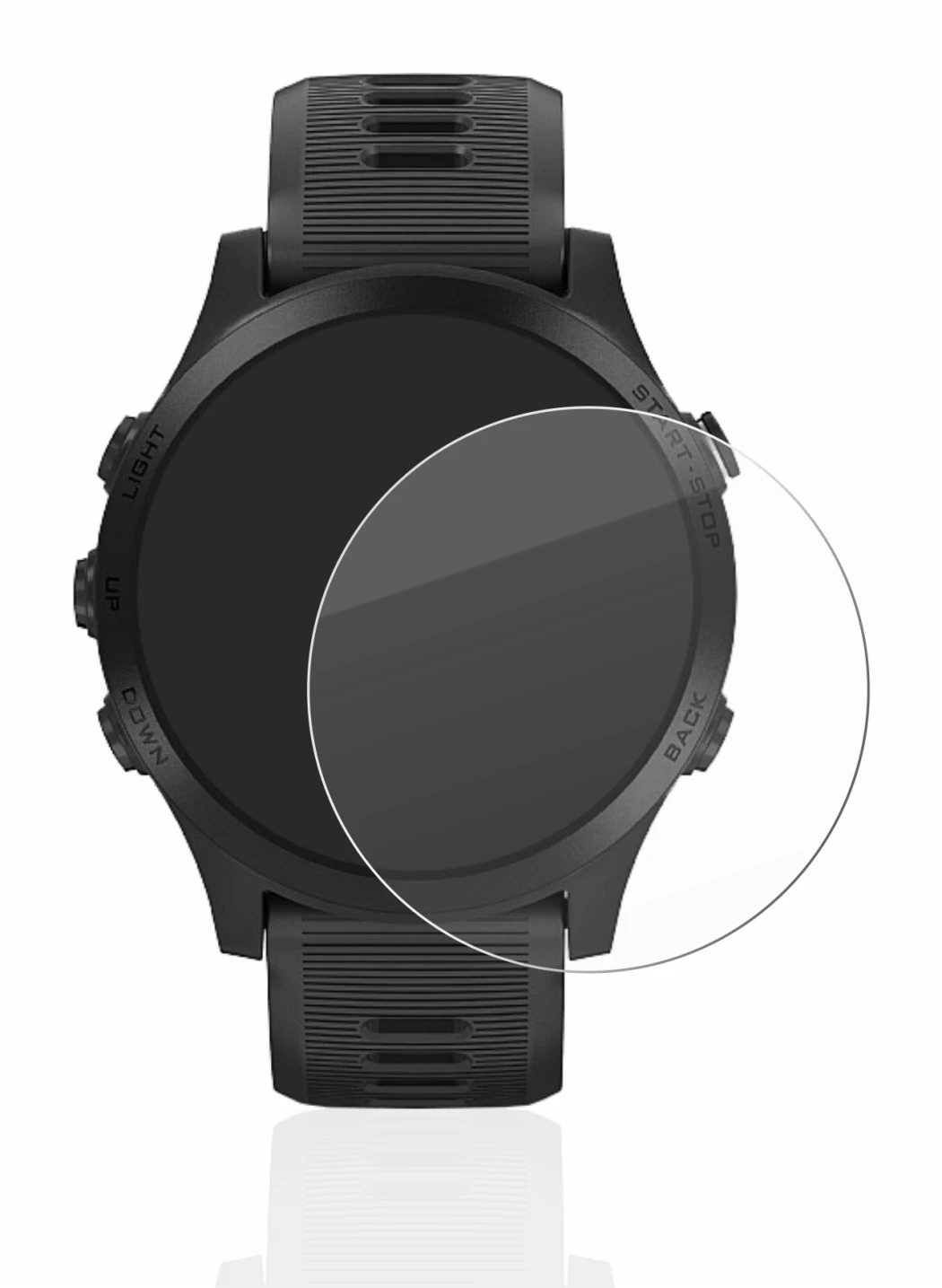 Image de l'appareil Garmin Forerunner 945 avec une grande variété de protections d'écran.