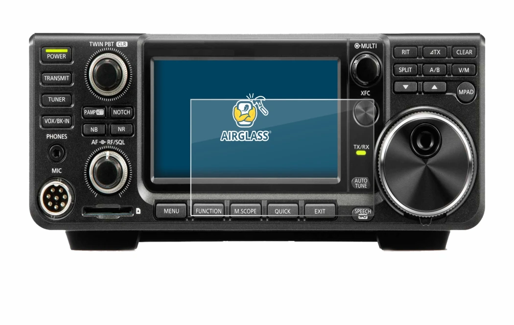 Image de l'appareil Icom IC-9700 avec une grande variété de protections d'écran.