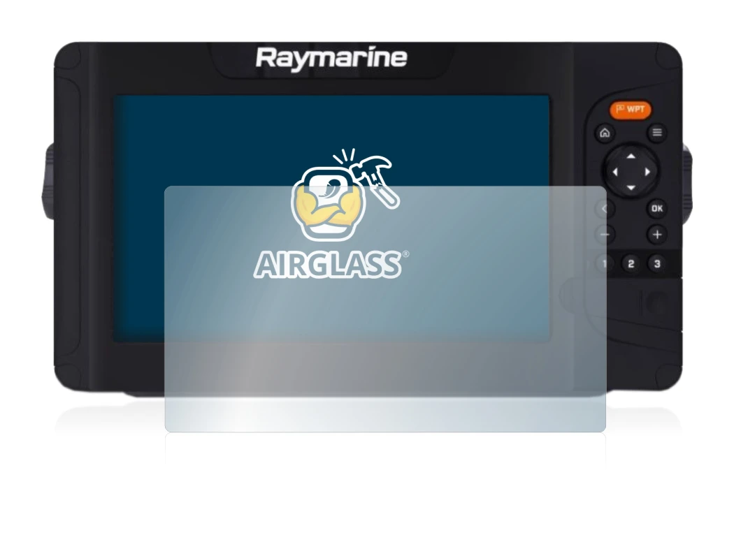 Image de l'appareil Raymarine Element 7 HV avec une grande variété de protections d'écran.