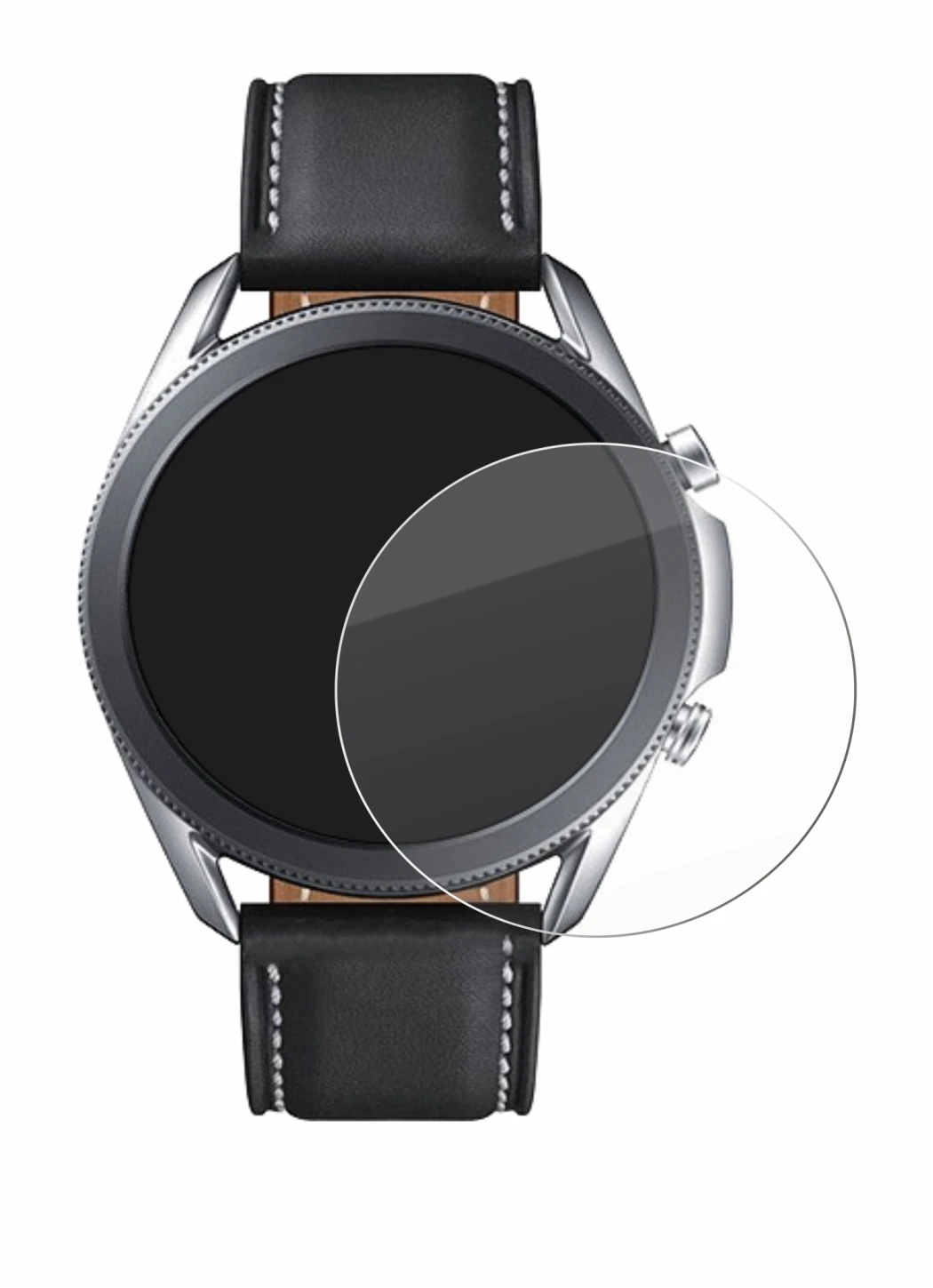 Image de l'appareil Samsung Galaxy Watch 3 (45mm) avec une grande variété de protections d'écran.