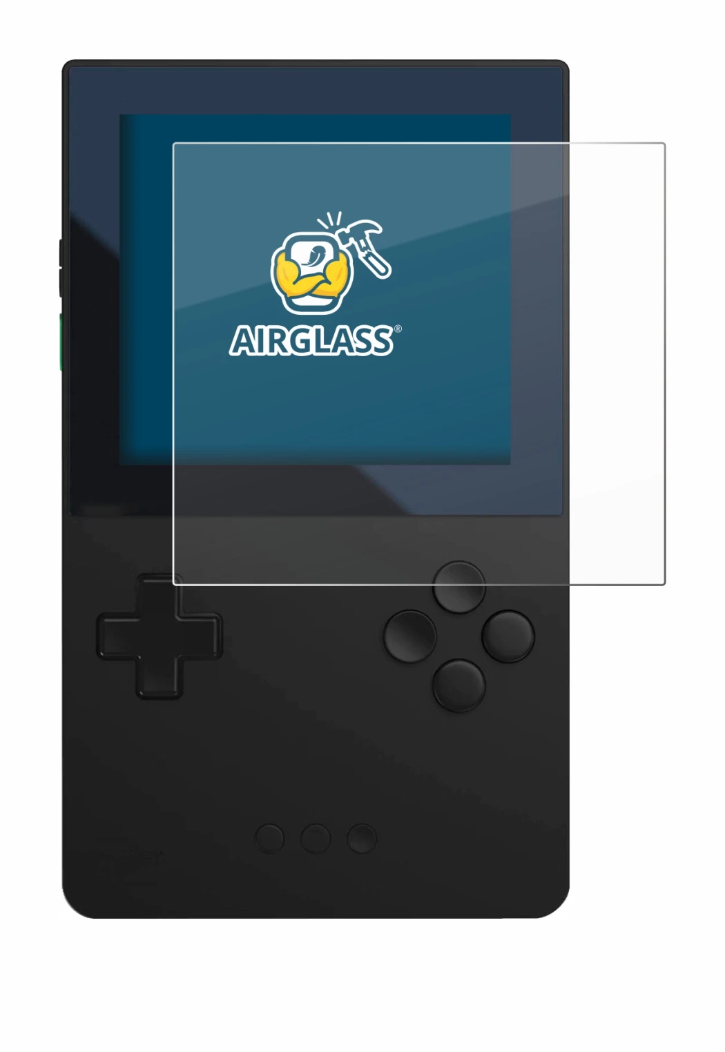 Image de l'appareil Analogue Pocket avec une grande variété de protections d'écran.