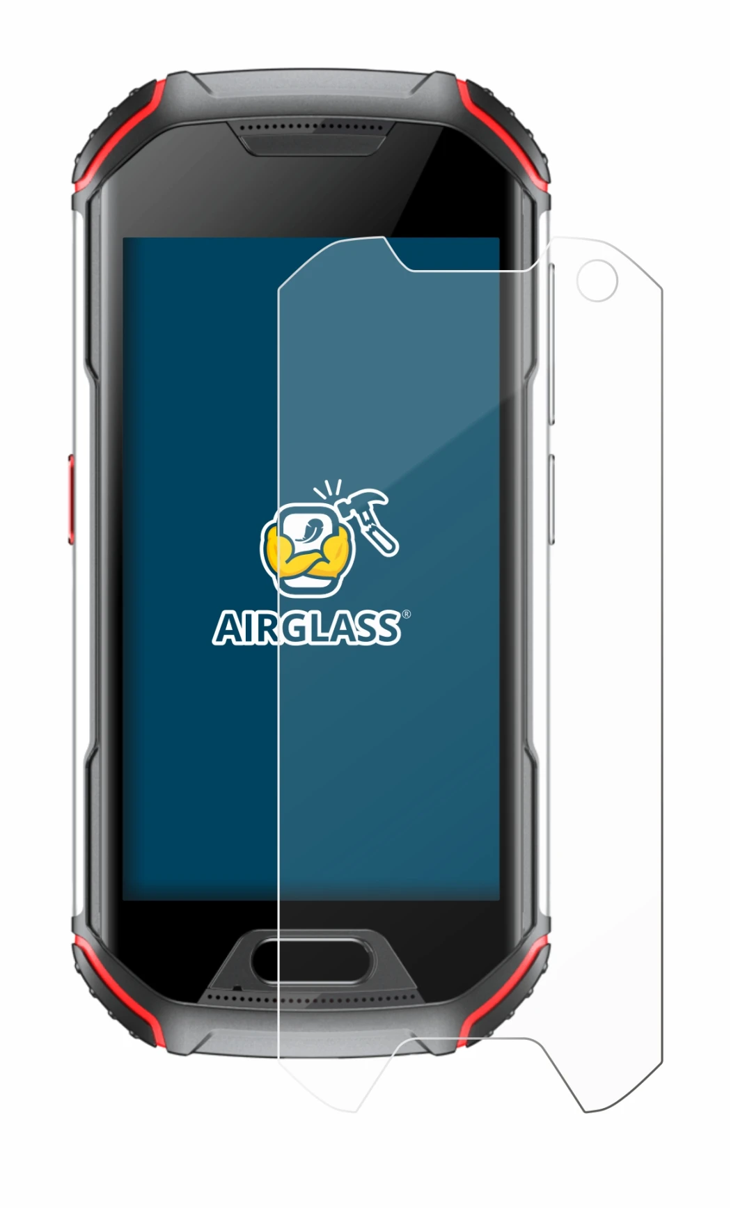 Image de l'appareil Unihertz Atom L avec une grande variété de protections d'écran.