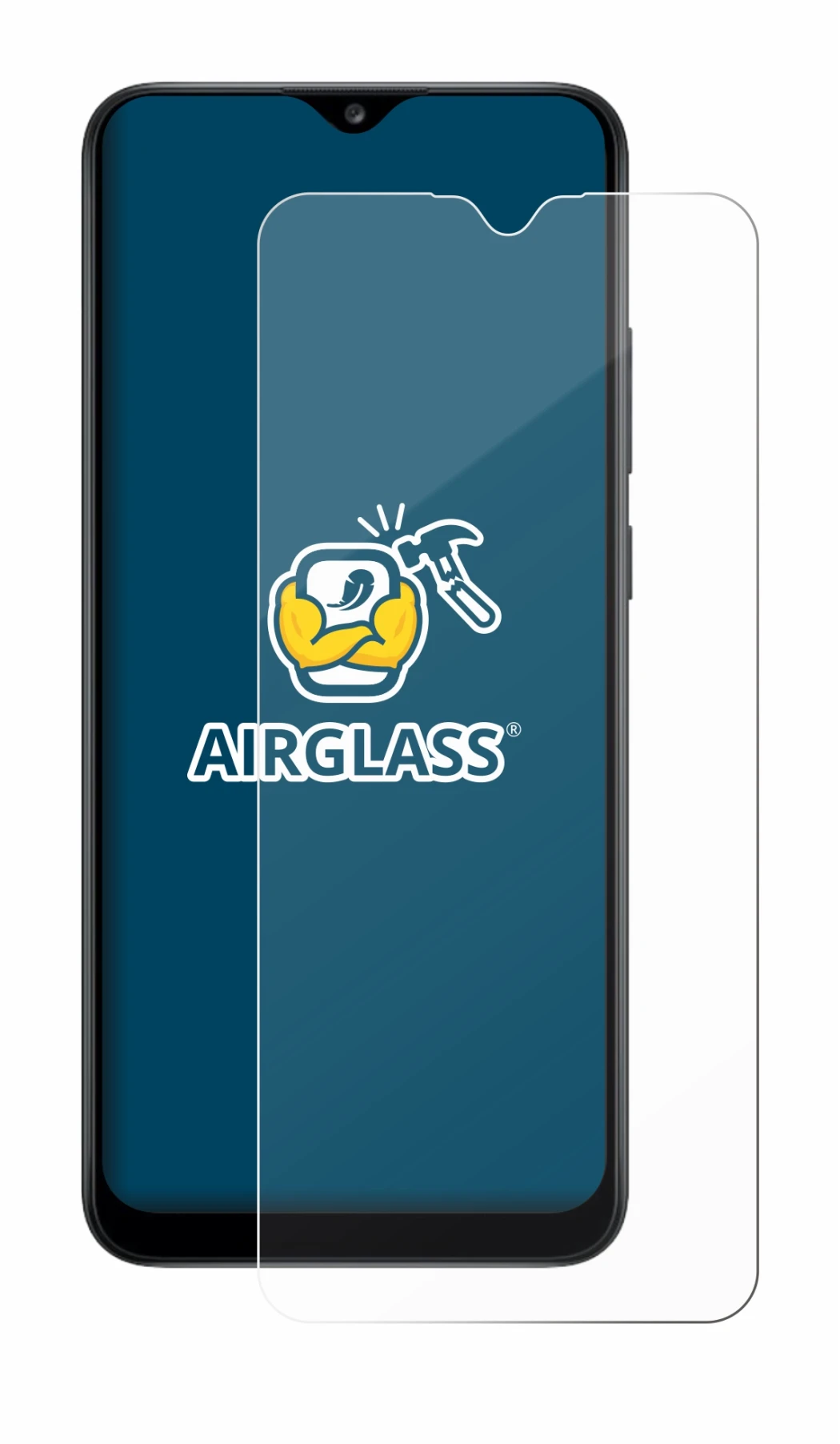 Image de l'appareil Samsung Galaxy A02s avec une grande variété de protections d'écran.