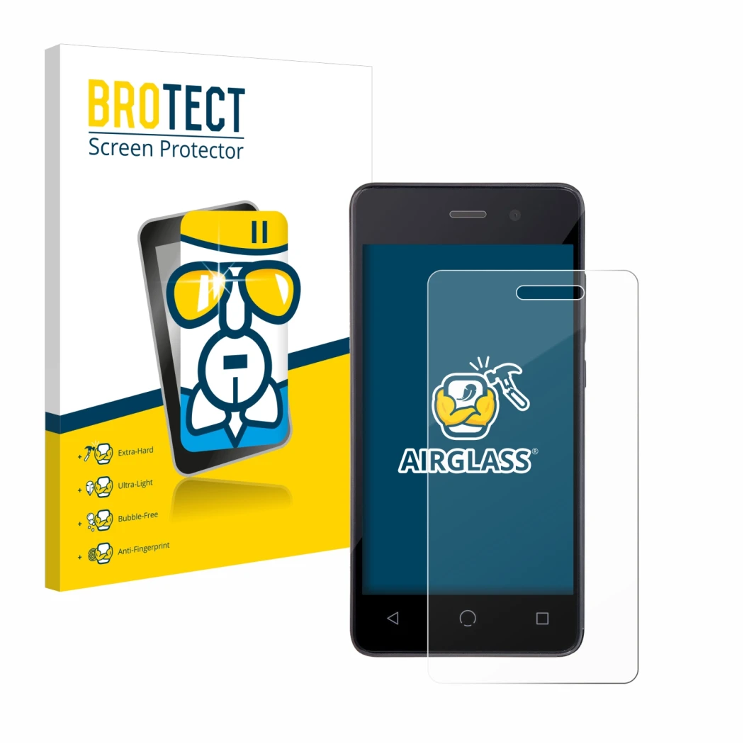 Face avant d’un emballage produit avec le logo de la marque BROTECT. À côté, l’appareil Omnipod Dash est représenté avec la pr