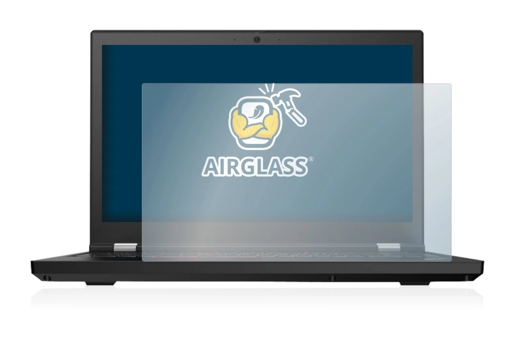 Image de l'appareil Lenovo ThinkPad P15 avec une grande variété de protections d'écran.