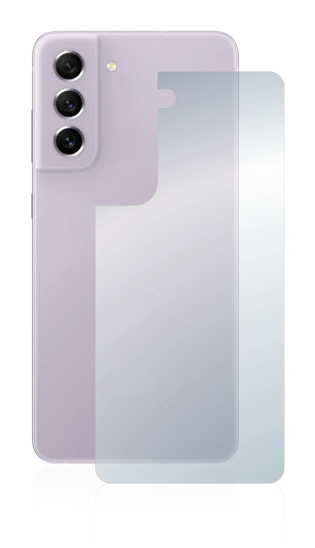 Image de l'appareil Samsung Galaxy S21 FE 5G (Arrière) avec une grande variété de protections d'écran.