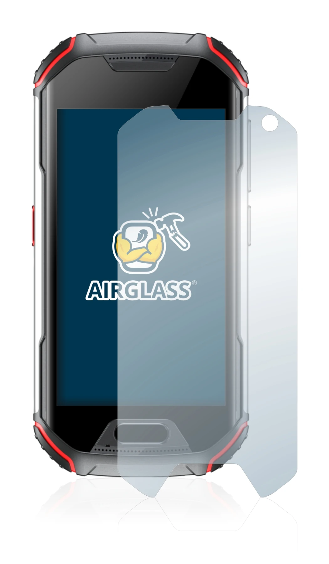 Image de l'appareil Unihertz Atom XL avec une grande variété de protections d'écran.
