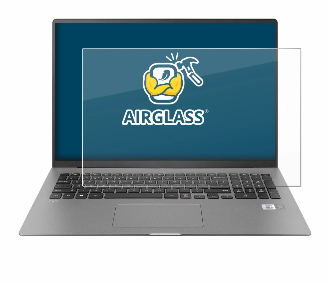 Image de l'appareil LG gram 17'' 2021 avec une grande variété de protections d'écran.
