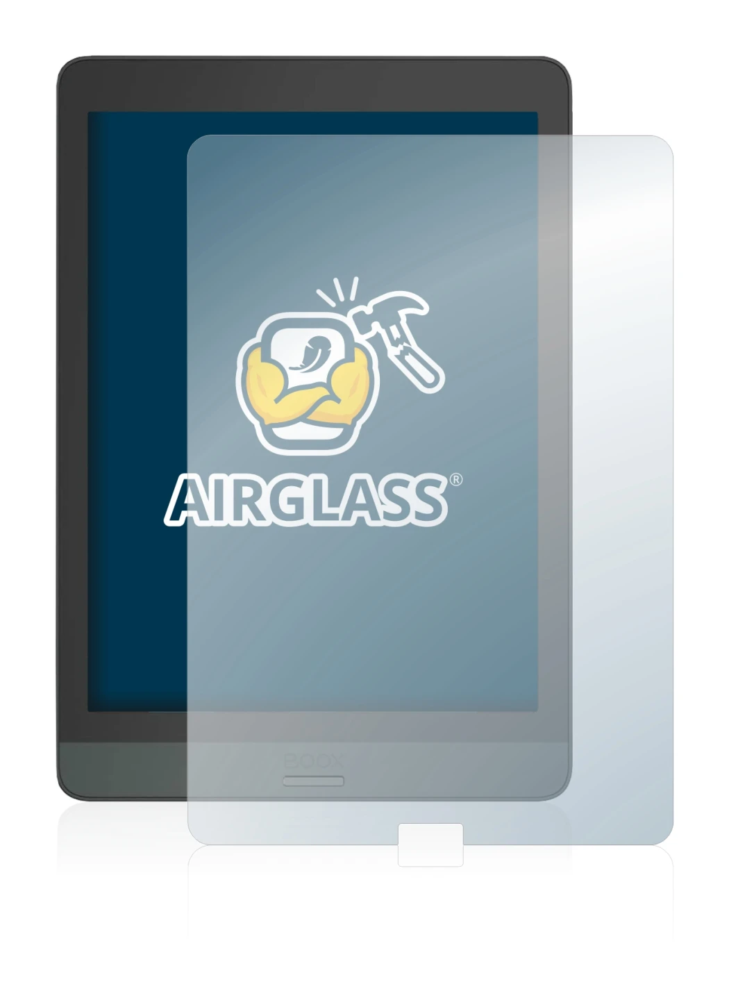 Image de l'appareil Boox Nova 3 avec une grande variété de protections d'écran.