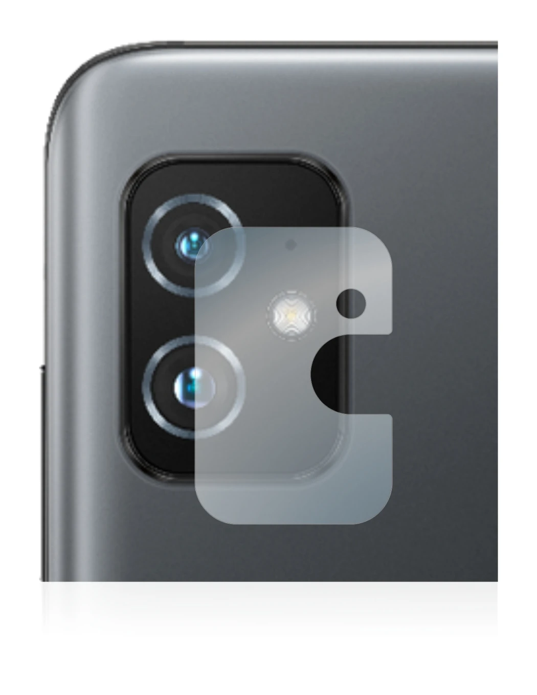 Image de l'appareil ASUS ZenFone 8 (Caméra UNIQUEMENT) avec une grande variété de protections d'écran.