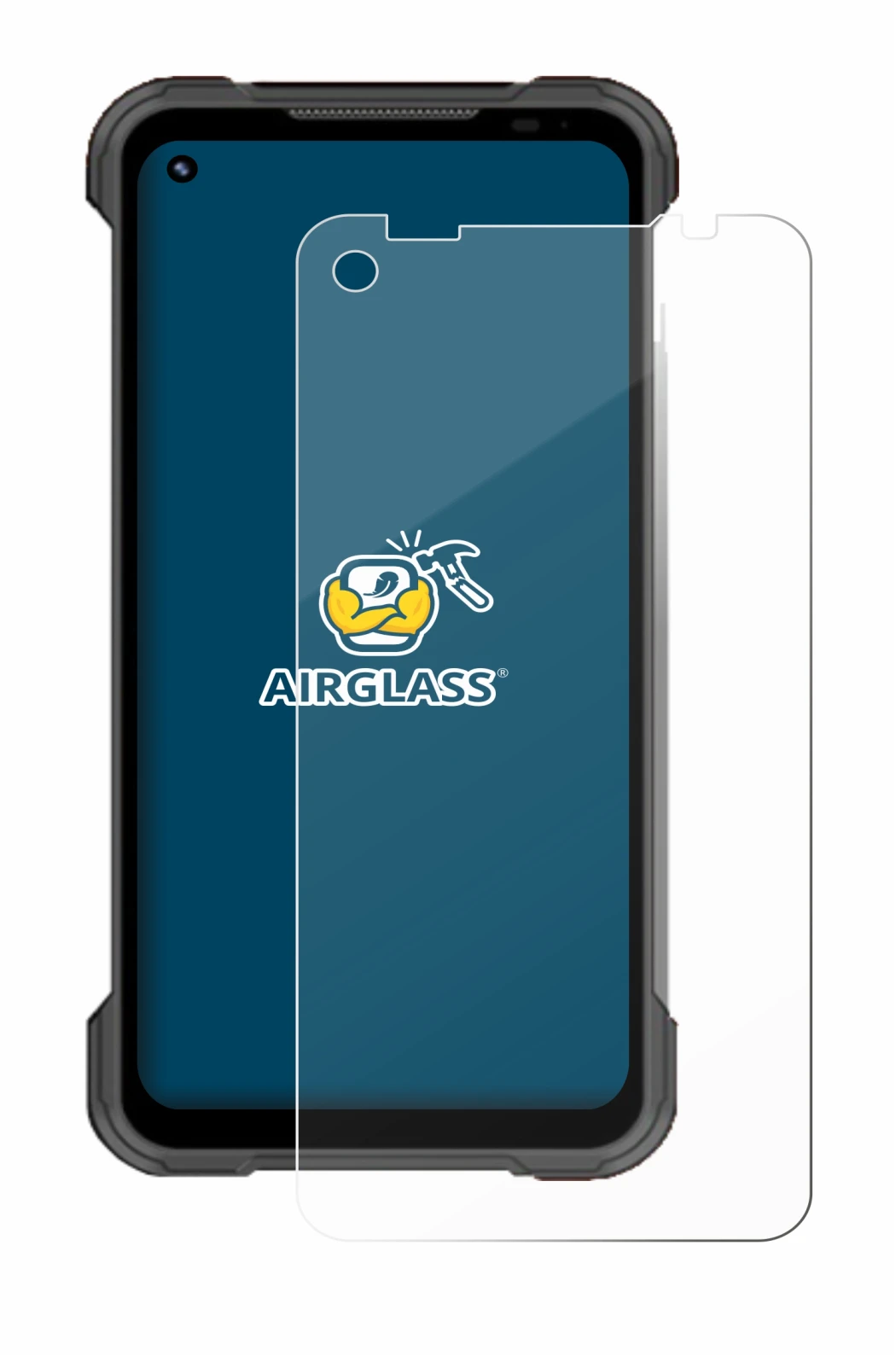 Image de l'appareil Doogee S97 Pro avec une grande variété de protections d'écran.