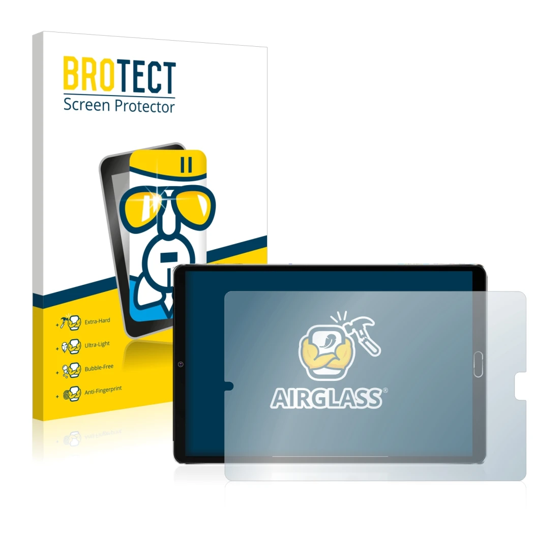 Face avant d’un emballage produit avec le logo de la marque BROTECT. À côté, l’appareil Goodtel G2 est représenté avec la prot
