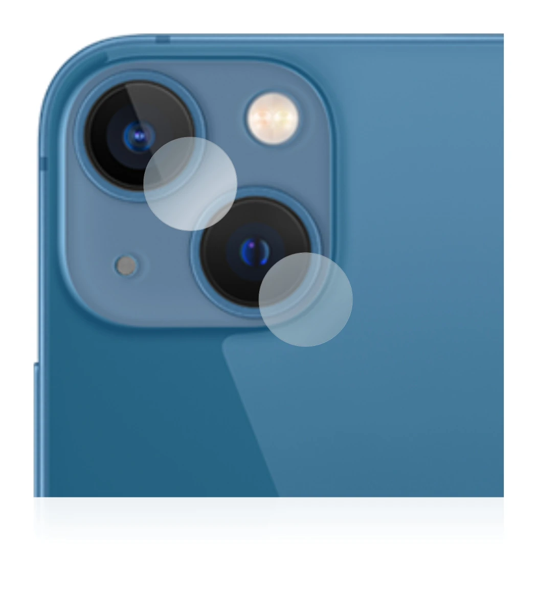 Image de l'appareil Apple iPhone 13 mini (Caméra UNIQUEMENT) avec une grande variété de protections d'écran.