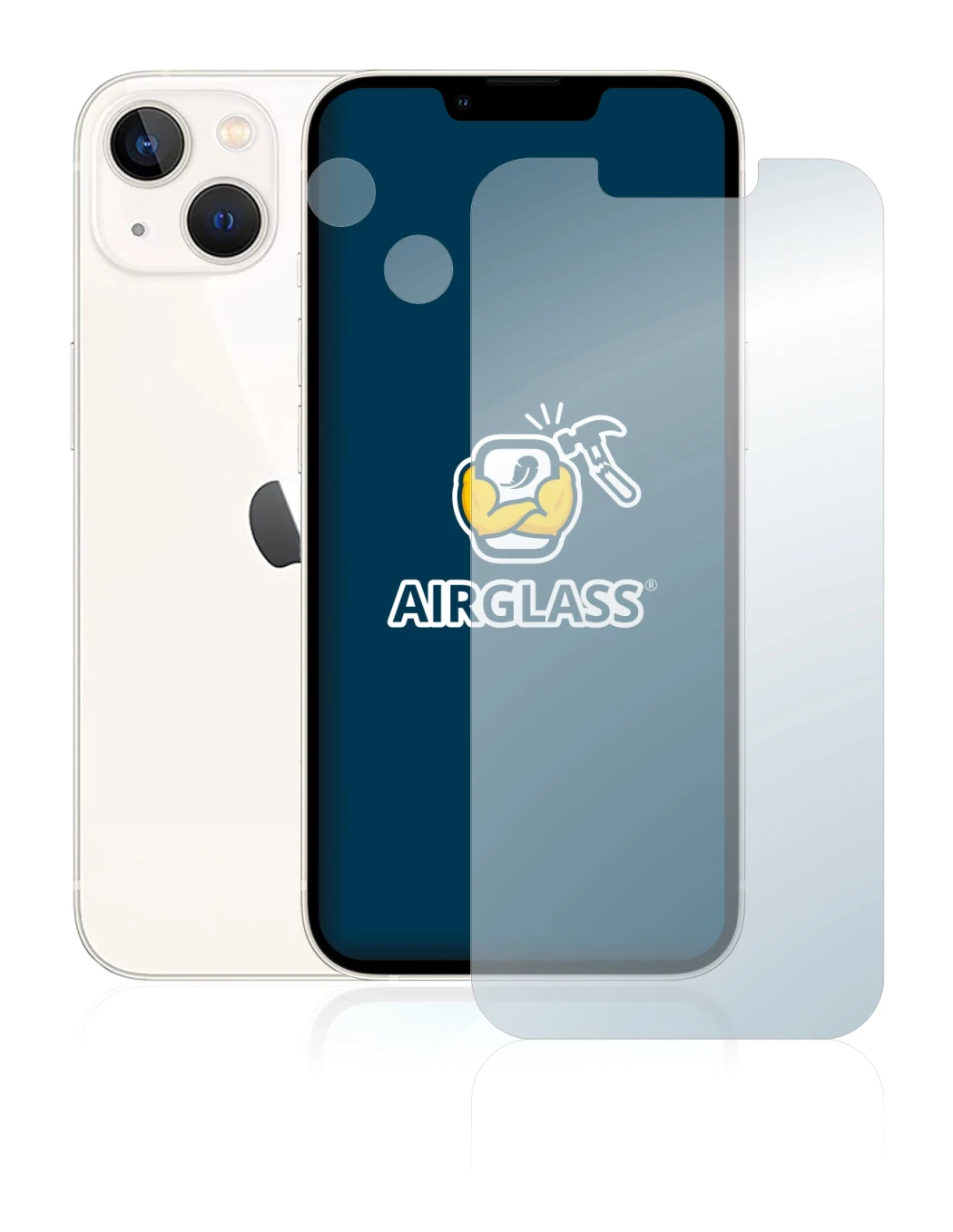 Image de l'appareil Apple iPhone 13 (Avant+Caméra) avec une grande variété de protections d'écran.