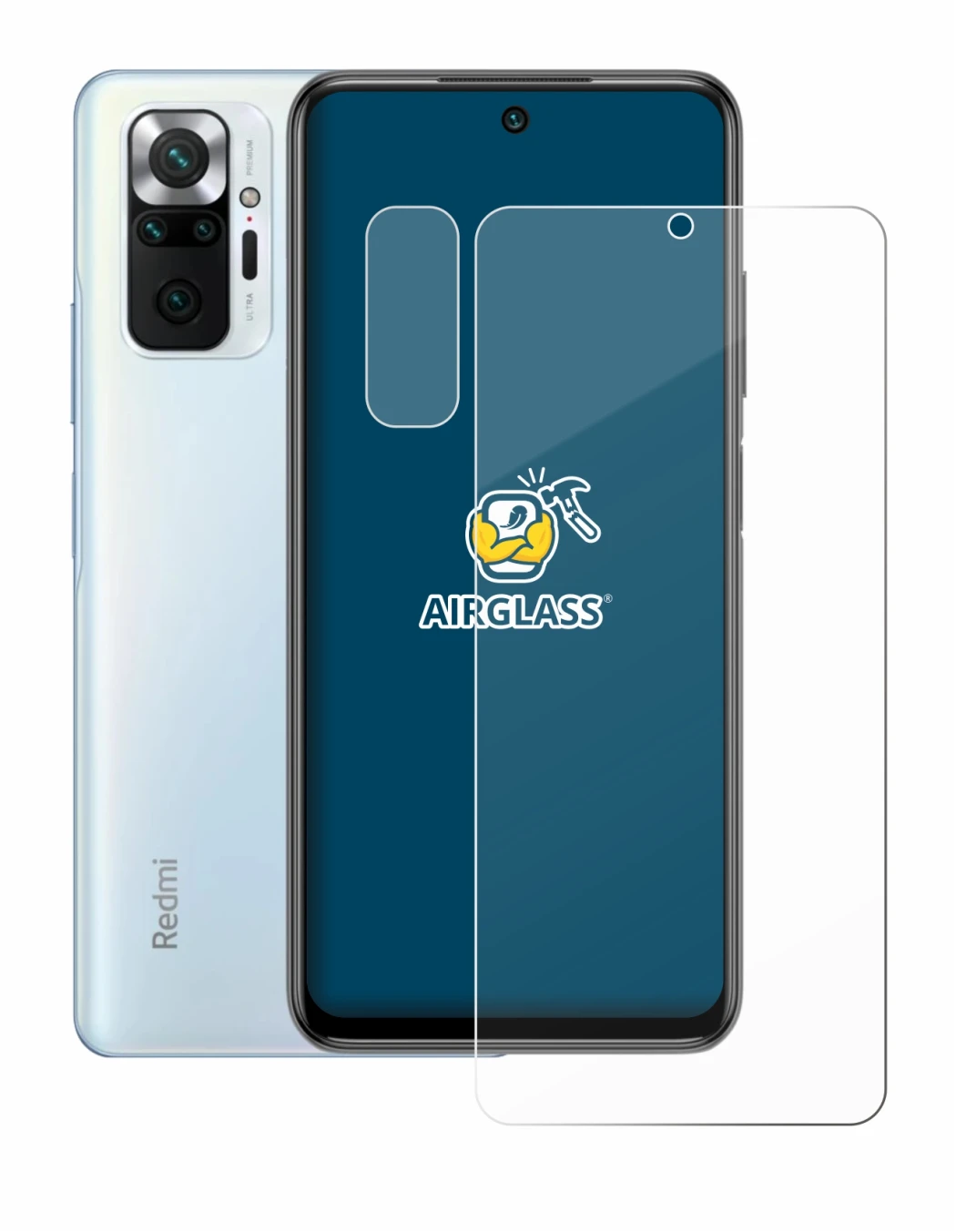 Image de l'appareil Xiaomi Redmi Note 10 Pro (Avant+Caméra) avec une grande variété de protections d'écran.
