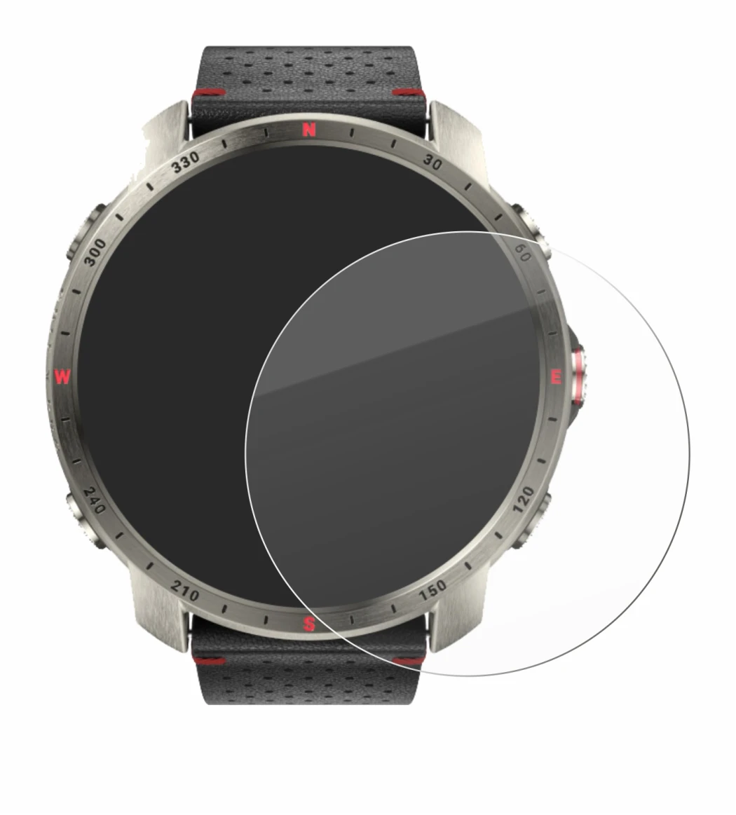 Image de l'appareil Polar Grit X Pro Titan avec une grande variété de protections d'écran.