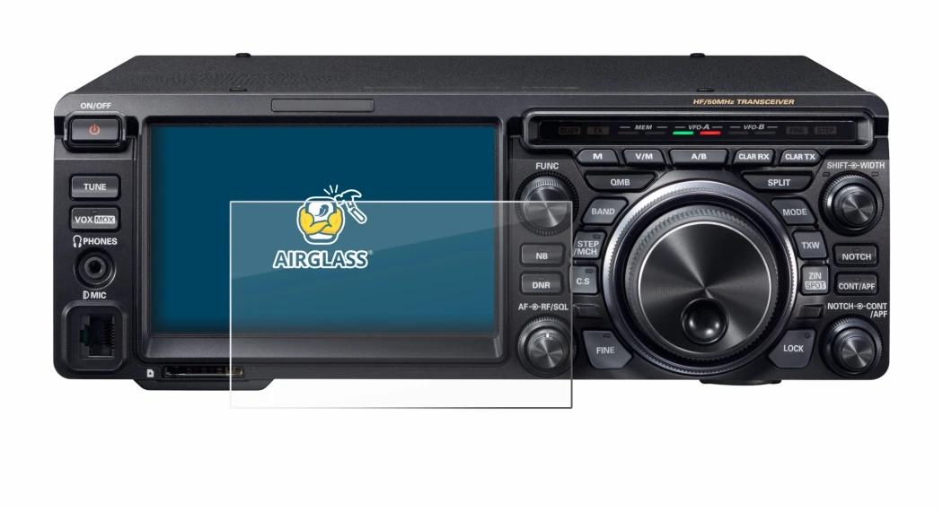 Image de l'appareil Yaesu FT-DX10 avec une grande variété de protections d'écran.