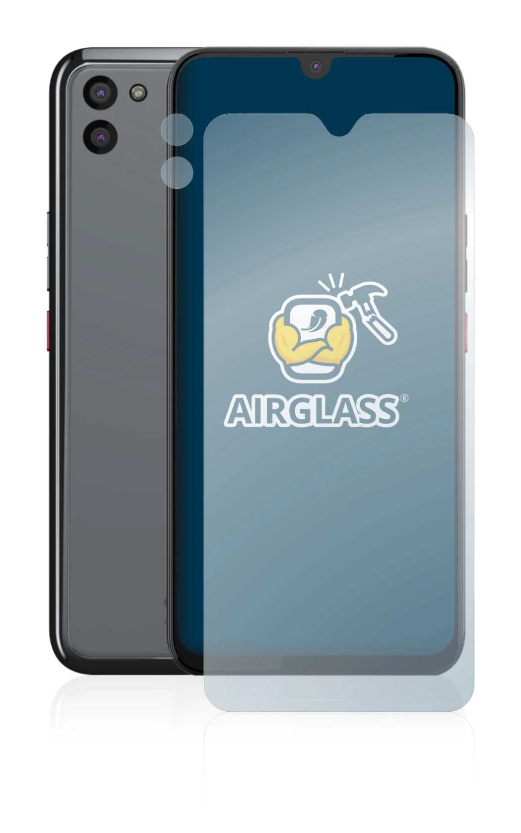 Image de l'appareil Gigaset GS5 (Avant+Caméra) avec une grande variété de protections d'écran.