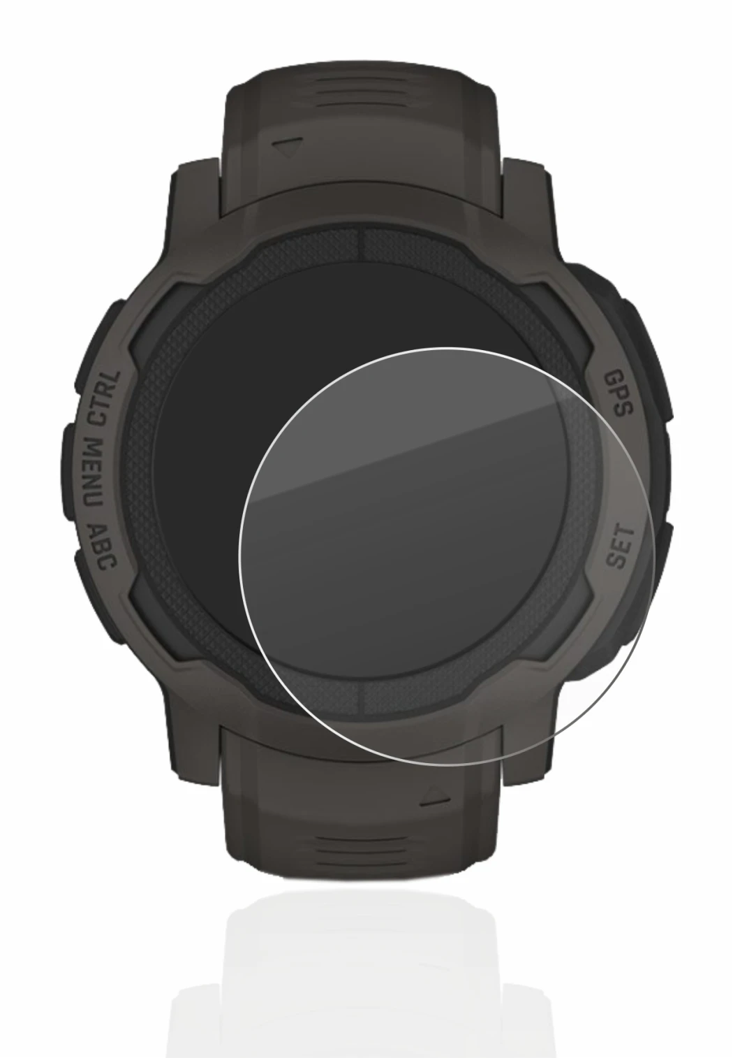 Image de l'appareil Garmin Instinct 2 avec une grande variété de protections d'écran.