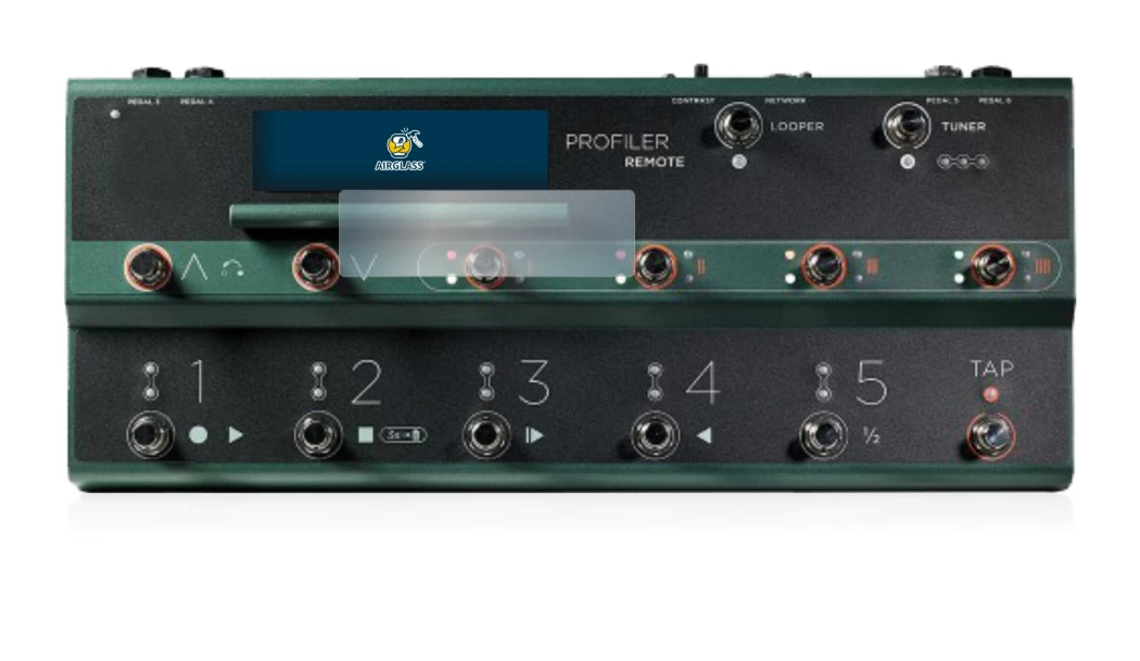Image de l'appareil Kemper Profiler Remote avec une grande variété de protections d'écran.