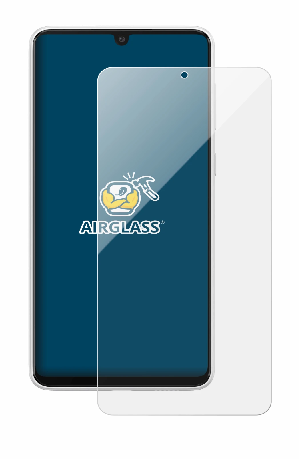 Image de l'appareil Samsung Galaxy A33 5G avec une grande variété de protections d'écran.