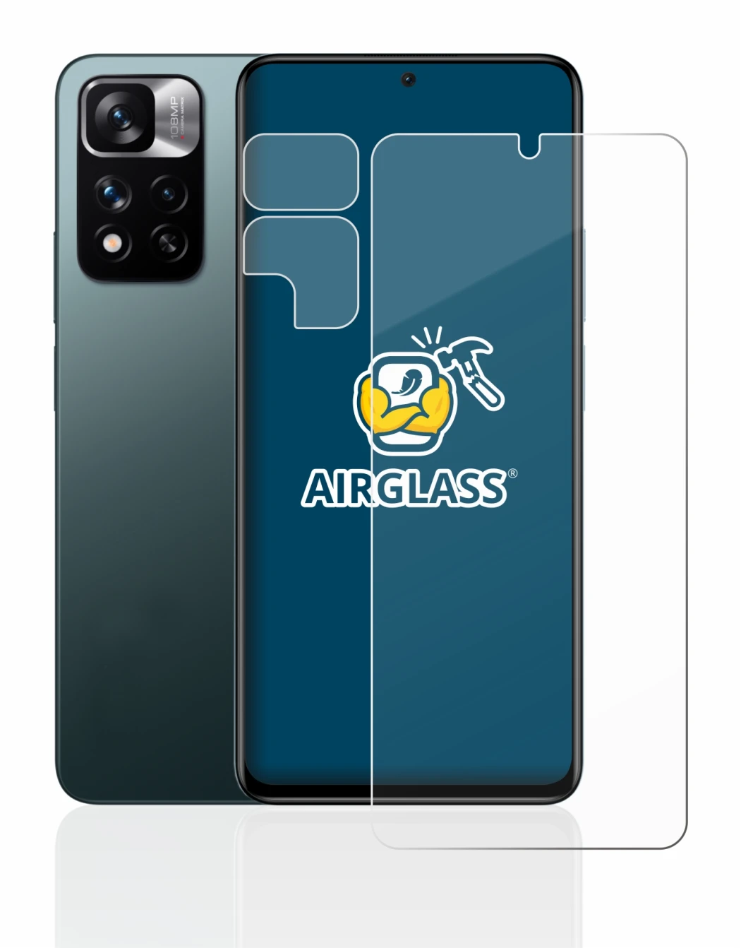 Image de l'appareil Xiaomi Redmi Note 11 Pro+ 5G (Avant+Caméra) avec une grande variété de protections d'écran.