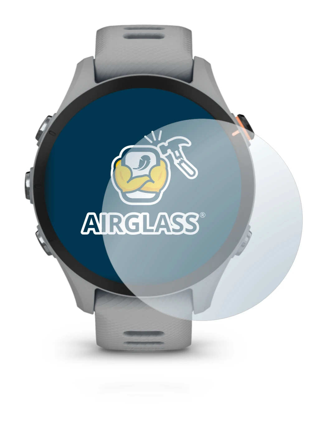Image de l'appareil Garmin Forerunner 255S avec une grande variété de protections d'écran.